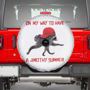 On My Way To Have A Jimothy Summer Spare Tire Cover Funny Viral Seattle Raccoon Wearing Red Cap