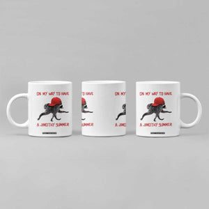 On My Way To Have A Jimothy Summer Coffee Mug Funny Viral Seattle Raccoon Wearing Red Cap