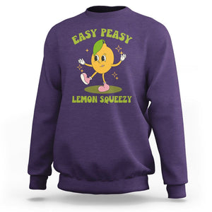 Sarcastic Quotes Sweatshirt Easy Peasy Lemon Squeezy Lemonade Lemon Funny Quotes TS02 Purple Printyourwear