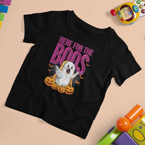 Boo Sheet T Shirt For Kid Here For The Boos Spooky Halloween Ghost Costume TS02 Black Print Your Wear