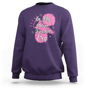 Funny Cheer Girls Sweatshirt In My Cheer Leader Era Pink Pom Pom Cheerleading TS02 Purple Printyourwear