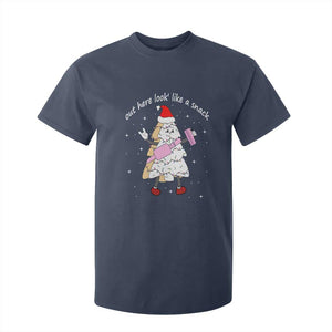 Boujee Christmas Tree Cake T Shirt For Kid Out Here Lookin' Like A Snack TS02 Navy Print Your Wear
