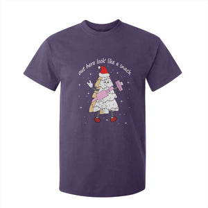 Boujee Christmas Tree Cake T Shirt For Kid Out Here Lookin' Like A Snack TS02 Purple Print Your Wear