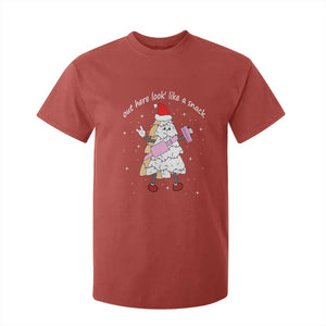 Boujee Christmas Tree Cake T Shirt For Kid Out Here Lookin' Like A Snack TS02 Red Print Your Wear
