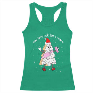 Boujee Christmas Tree Cake Racerback Tank Top Out Here Lookin' Like A Snack TS02 Irish Green Print Your Wear