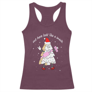 Boujee Christmas Tree Cake Racerback Tank Top Out Here Lookin' Like A Snack TS02 Maroon Print Your Wear