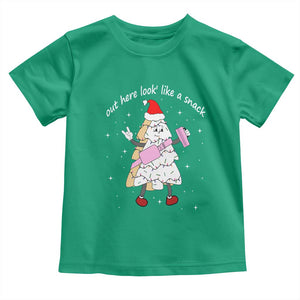 Boujee Christmas Tree Cake Toddler T Shirt Out Here Lookin' Like A Snack TS02 Irish Green Print Your Wear