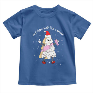 Boujee Christmas Tree Cake Toddler T Shirt Out Here Lookin' Like A Snack TS02 Royal Blue Print Your Wear