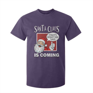 Funny Santa Christmas T Shirt For Kid That's What She Said Naughty Holiday Humor TS02 Purple Print Your Wear