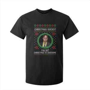 Christmas Sucks FALSE Christmas Is Awesome T Shirt For Kid Funny Xmas Office Holiday Humor TS02 Black Print Your Wear