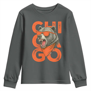 Cool Chicago Pride Br Graphic Youth Sweatshirt TS02 Dark Heather Print Your Wear