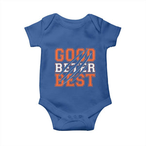 Good Better Best CFB Inspirational Baby Onesie Claw Scratch Graphic for Sports Fan TS02 Royal Blue Print Your Wear