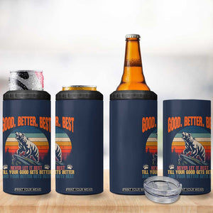 Retro Mountain Bear Outdoor Adventure 4 in 1 Can Cooler Tumbler Good Better Best Inspiration Motivation TS02 Print Your Wear