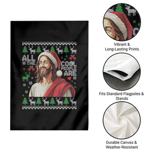 Funny Jesus Birthday Garden Flag All the Cool People Are Born in December TS02 Print Your Wear