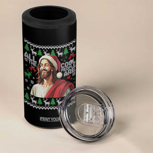 Funny Jesus Birthday 4 in 1 Can Cooler Tumbler All the Cool People Are Born in December TS02 Print Your Wear