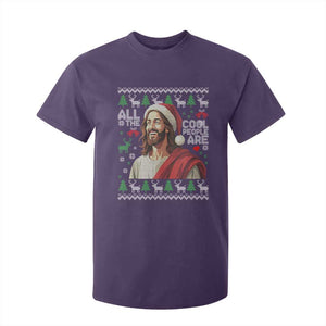 Funny Jesus Birthday T Shirt For Kid All the Cool People Are Born in December TS02 Purple Print Your Wear