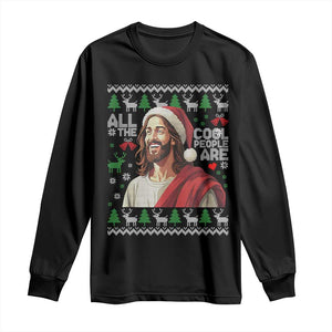 Funny Jesus Birthday Long Sleeve Shirt All the Cool People Are Born in December TS02 Black Print Your Wear
