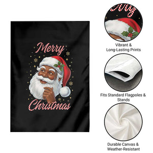 Merry Christmas Black Santa Claus Garden Flag Retro Nostalgic Festive Holiday TS02 Print Your Wear