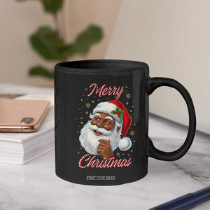 Merry Christmas Black Santa Claus Coffee Mug Retro Nostalgic Festive Holiday TS02 Print Your Wear