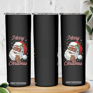 Merry Christmas Black Santa Claus Skinny Tumbler Retro Nostalgic Festive Holiday TS02 Print Your Wear