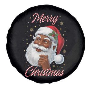 Merry Christmas Black Santa Claus Spare Tire Cover Retro Nostalgic Festive Holiday TS02 Print Your Wear