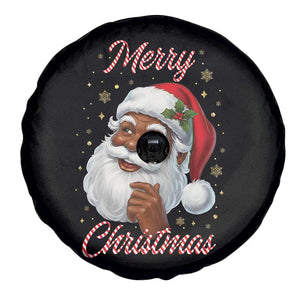 Merry Christmas Black Santa Claus Spare Tire Cover Retro Nostalgic Festive Holiday TS02 Print Your Wear
