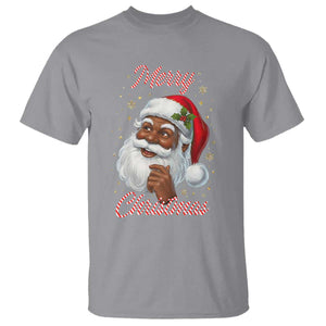 Merry Christmas Black Santa Claus T Shirt Retro Nostalgic Festive Holiday TS02 Sport Gray Print Your Wear