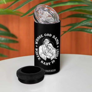 Funny Nativity Christmas 4 in 1 Can Cooler Tumbler Whose God Damn White Baby Is This Irreverent Holiday Humor TS02 Print Your Wear