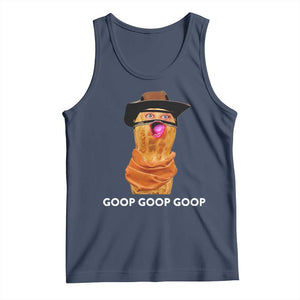 Goop Goop Goop Meme Tank Top Unhinged Cowboy Peanut Core Weirdos TS02 Navy Print Your Wear