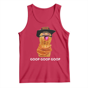 Goop Goop Goop Meme Tank Top Unhinged Cowboy Peanut Core Weirdos TS02 Red Print Your Wear