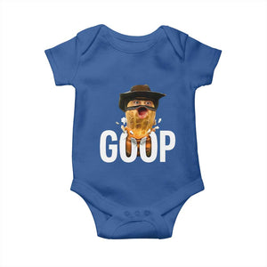 Goop Meme Explosion Baby Onesie Screaming Peanut Cowboy Brainrot Energy TS02 Royal Blue Print Your Wear