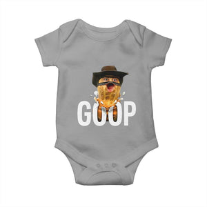 Goop Meme Explosion Baby Onesie Screaming Peanut Cowboy Brainrot Energy TS02 Sport Gray Print Your Wear