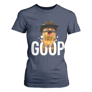 Goop Meme Explosion T Shirt For Women Screaming Peanut Cowboy Brainrot Energy TS02 Navy Print Your Wear