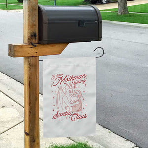 I Saw Mothman Kissing Santa Claus Garden Flag Funny Cryptid Christmas Gag Gift TS02 Print Your Wear