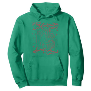 I Saw Mothman Kissing Santa Claus Hoodie Funny Cryptid Christmas Gag Gift TS02 Irish Green Print Your Wear