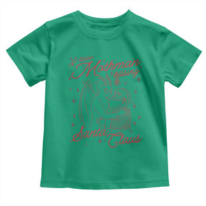 I Saw Mothman Kissing Santa Claus Toddler T Shirt Funny Cryptid Christmas Gag Gift TS02 Irish Green Print Your Wear