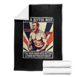 Good Better Best Shirtless Ben Throw Blanket Retro Funny Football Coach Meme Gift for Fans TS02 Black Print Your Wear