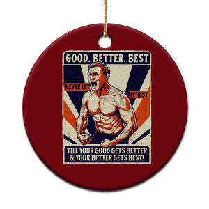 Good Better Best Shirtless Ben Ceramic Ornament Retro Funny Football Coach Meme Gift for Fans TS02 1pc Red Print Your Wear
