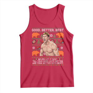 Good Better Best Shirtless Ben Tank Top Funny Football Coach Meme Ugly Sweater Gift for Fans TS02 Red Print Your Wear
