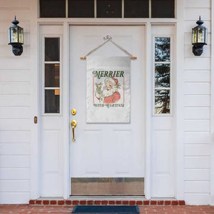 Merrier With Martinis Garden Flag Funny Retro Santa Christmas Cocktail Lover TS02 Print Your Wear