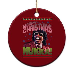 Funny Retro Merry Christmas Nukka Parody Ceramic Ornament Xmas Throwback Parody Urban Comedy TS02 1pc Red Print Your Wear