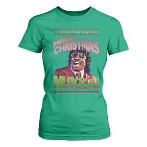 Funny Retro Merry Christmas Nukka Parody T Shirt For Women Xmas Throwback Parody Urban Comedy TS02 Irish Green Print Your Wear