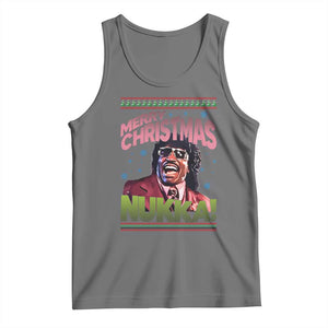 Funny Retro Merry Christmas Nukka Parody Tank Top Xmas Throwback Parody Urban Comedy TS02 Black Heather Print Your Wear