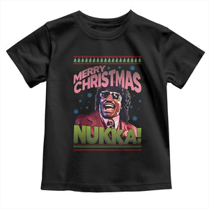 Funny Retro Merry Christmas Nukka Parody Toddler T Shirt Xmas Throwback Parody Urban Comedy TS02 Black Print Your Wear