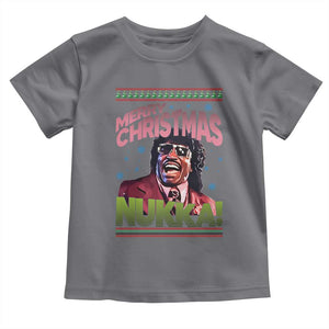 Funny Retro Merry Christmas Nukka Parody Toddler T Shirt Xmas Throwback Parody Urban Comedy TS02 Charcoal Print Your Wear