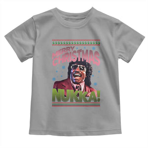 Funny Retro Merry Christmas Nukka Parody Toddler T Shirt Xmas Throwback Parody Urban Comedy TS02 Sport Gray Print Your Wear