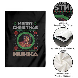 Funny Retro Merry Christmas Nukka Parody Garden Flag Holiday Cheer 90s Xmas Throwback Parody TS02 Print Your Wear