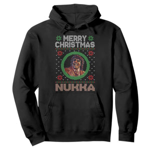 Funny Retro Merry Christmas Nukka Parody Hoodie Holiday Cheer 90s Xmas Throwback Parody TS02 Black Print Your Wear