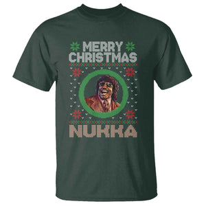 Funny Retro Merry Christmas Nukka Parody T Shirt Holiday Cheer 90s Xmas Throwback Parody TS02 Dark Forest Green Print Your Wear