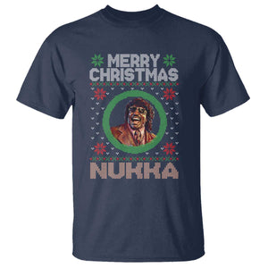 Funny Retro Merry Christmas Nukka Parody T Shirt Holiday Cheer 90s Xmas Throwback Parody TS02 Navy Print Your Wear
